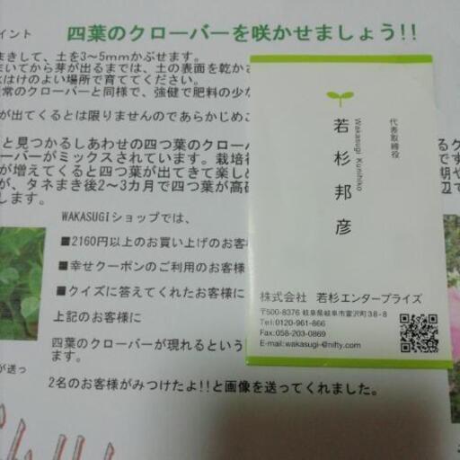 四つ葉のクローバーの種 すず 結城のその他の中古あげます 譲ります ジモティーで不用品の処分 四つ葉のクローバーの種 すず 結城のその他の中古あげます 譲ります ジモティーで不用品の処分