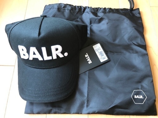 新品 BALR. ボーラー Classic Cotton Cap 立体ロゴ刺繍 ★ ベースボールキャップ 帽子 メンズ 黒 ブラック キャップ 本物 純正