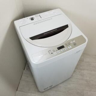 中古 4.5kg 全自動洗濯機 風乾燥 ベージュカラー シャープ...