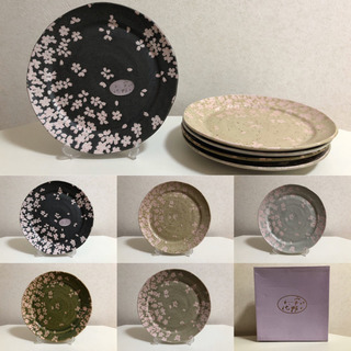 ●お取引完了● 和食器 陶器 平皿 宇野千代 桜 和風 銘々皿 ...