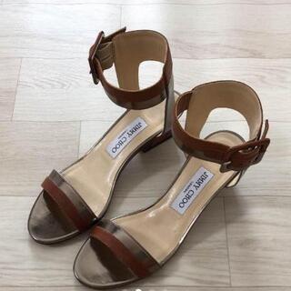 JIMMY CHOO コルクサンダル JIMMYCHOO】＊ジミーチュウ＊パンプス＊36/23cm＊ゴールド