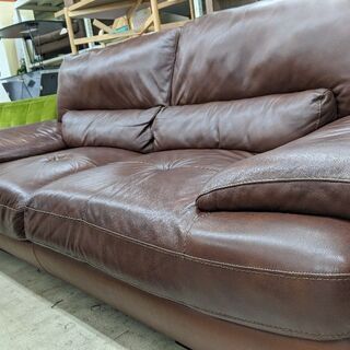 0502-01 made in Itary 革張り ソファ 使用半年 参考上代約23万 200幅 福岡城南片江