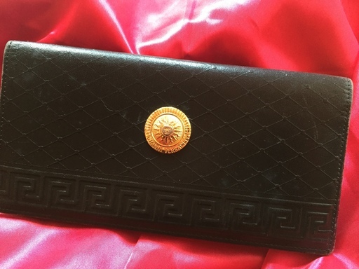 GIANNI VERSACE ベルサーチ メンズ エンボスレザー 長財布