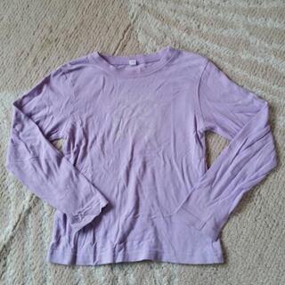 薄紫 長袖Tシャツ 女児130