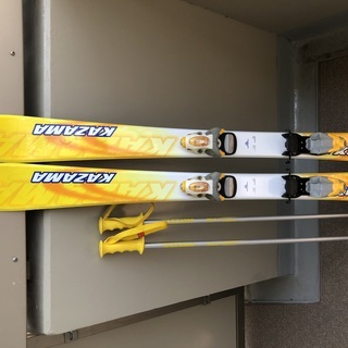 KAZAMA スキー板 110cm ＋ ストック 80cm