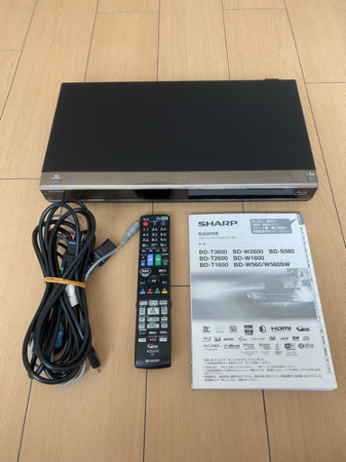 シャープ　ブルーレイ・レコーダー BD-T26000 美品