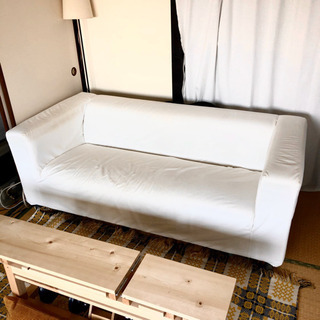 イケア　ソファ　IKEA KLIPPAN 2~3人掛けソファ 白...