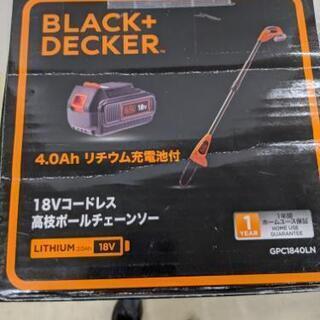 ブラック・アンド・デッカー　BLACK＆DECKER　18Vコードレスチェンソー　GPC1840LN　糸島福岡唐津　0503-03