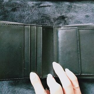 【無印】革製二つ折り財布