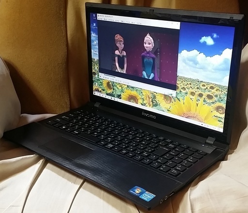 【美品】Windows10 iiyamaノートパソコン ワイヤレスマウスプレゼント中 (15.6型 Ivy Bridge デュアルコア)