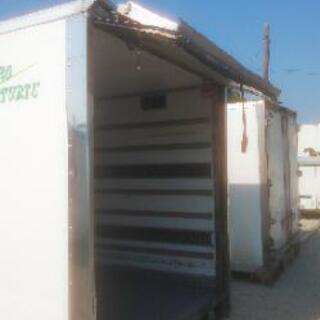 【値下げしました！】【ひさし付き】コンテナ 長さ約601cm×幅228cm×高さ247cmくらい 物置き バイクガレージ 匝瑳市発 配送可 30506 値下げしました！】【ひさし付き】コンテナ 長さ約601cm×幅228cm×高さ