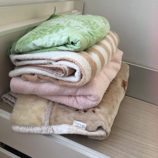 毛布×3枚　タオルケット1枚