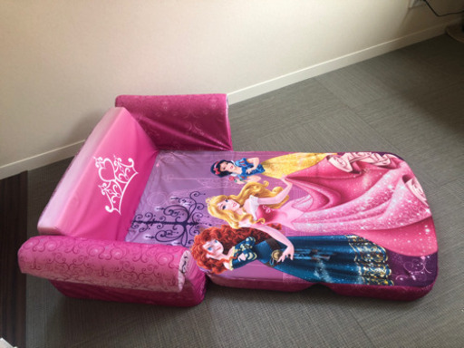 キッズディズニープリンセスソファベッド T 一社の家具の中古あげます 譲ります ジモティーで不用品の処分