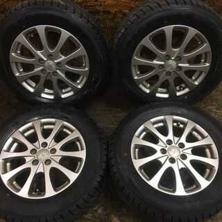 【GOODYEAR ICENAVI 6 195/65R15】スタッドレス 4本【IC 社外 15インチ 6J5HPCD100+48】プリウス ウィッシュ等 　(VTL154) クレジットカード QR決済可能 GOODYEAR ICENAVI 6 195/65R15】スタッドレス 4本【IC 社外 15インチ