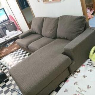 三人がけL字ソファー