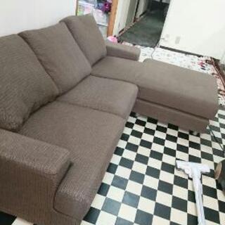 三人がけL字ソファー