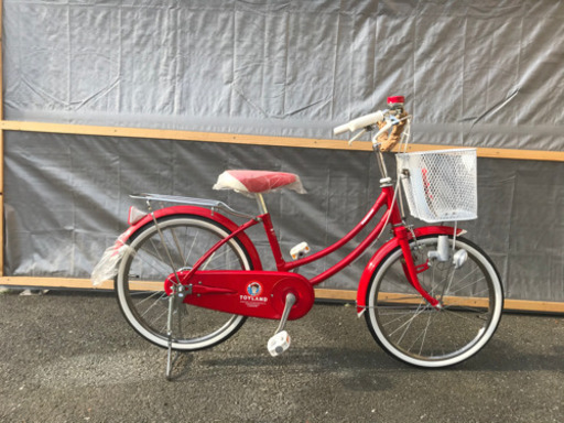 新品　ブリヂストン　20インチ子供用自転車　赤