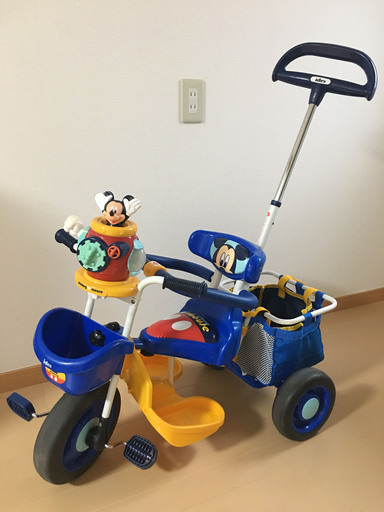 三輪車　ディズニー　ポップンカーゴ　青