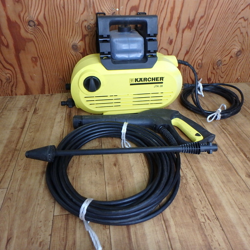 ケルヒャー 高圧洗浄機 JTK28 動作確認済み ホース 約 10m 電源 100V KARCHER 家庭用 掃除 清掃 水道 洗車 洗浄剤タンク 電動工具 DIY 中古品 宮城 MAX