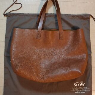 SLOWレザートートバッグ (牛革 栃木レザー) 値下げ¥35000→¥15000 - バッグ