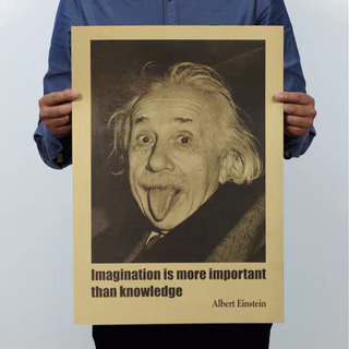アインシュタインのポスター(厚手のクラフト紙)