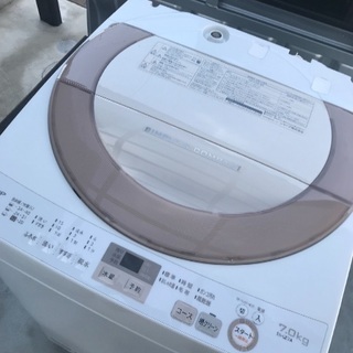取引中2016年製シャープ全自動洗濯機容量7キロ美品。千葉