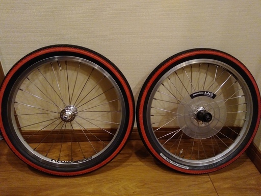 自転車 Birdy 用ホイールセット（前後）18インチ