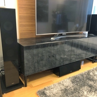 【5/31まで直接引取希望】テレビ台 テレビボード 大理石調 鏡面仕上げ
