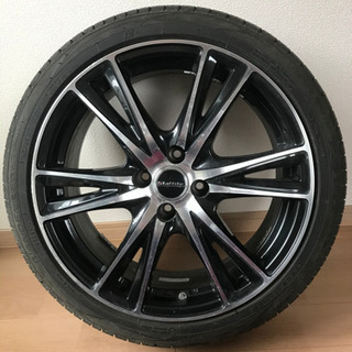 HOT STUFF ラフィット SK-6 17インチ 7J+45pcd100 4H+TOYO NANOENERGY3プラス　195/45 8分山　4本セット　gp5フィットにて使用 HOT STUFF ラフィット SK-6 17インチ 7J+45pcd100 4H+TOYO NANOENERGY3