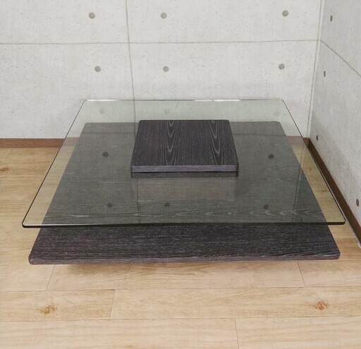 K10*61 アルモニア ガラステーブル センターテーブル 正方形