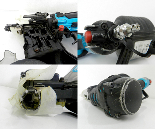 本物 動作未確認 makita/マキタ 高圧 エア釘打 エアダスタ付 65mm 