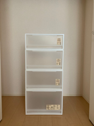 無印良品 Muji ポリプロピレンクローゼットケース 約幅44 奥行55cm 4個セット Shiro 西宮の収納家具 収納ケース の中古あげます 譲ります ジモティーで不用品の処分
