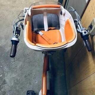 ①409番‼️バッテリー絶好調‼️ブリヂストン✨前後子供乗せ電動自転車