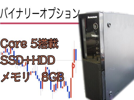 ディトレード初心者向けデスクトップＰＣ【i5搭載+SSD＆HDD+メモリ8GB+新品モニター付】
