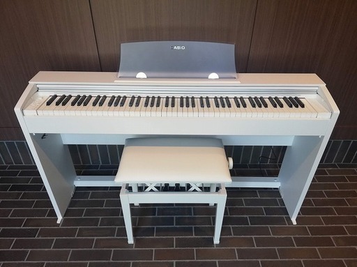 ◼️決定済■美品■2019年製■CASIO 88鍵盤 電子 ピアノ Privia PX-770WE [ホワイトウッド調]