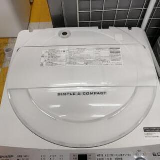 ☆旧鹿児島市内送料無料！【1年間保証付】SHARP シャープ 全自動洗濯機 ES-GE6B 2017年製 ホワイト ☆旧鹿児島市内送料無料！【1年間保証付】SHARP シャープ 全自動洗濯