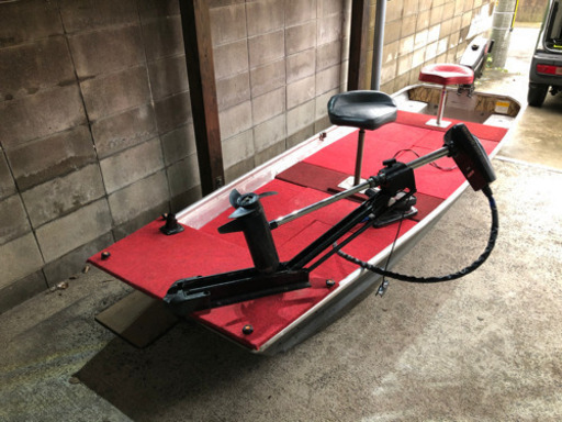 安い アルミボート 福岡 12f 船外機 エレキ付き フルデッキ