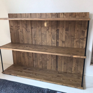 美品 ウッドシェルフ