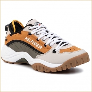 ヘリテージスニーカー TOMMY HILFIGER 26.0cm ベージュ