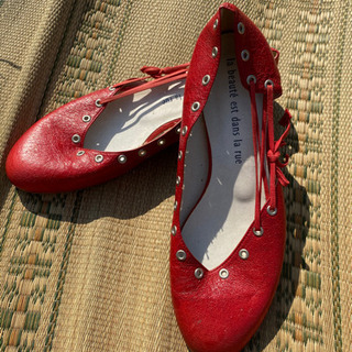赤の靴💕24.5センチ