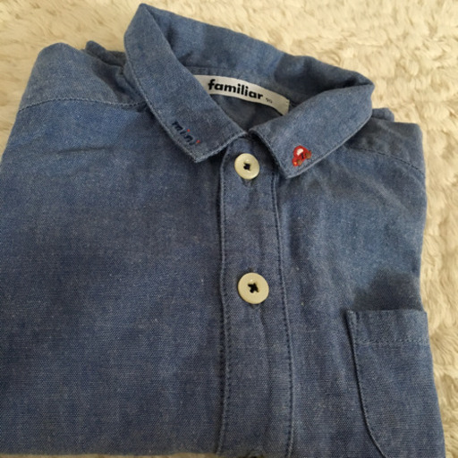 可愛い 美品 ファミリア90 青シャツ 長袖ブラウス ミッキー 船堀のベビー用品の中古あげます 譲ります ジモティーで不用品の処分