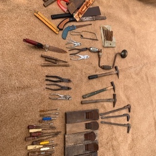 福袋！おまとめDIY 中古 工具　鉋　釘抜き、金槌、ペンチ、ものさし