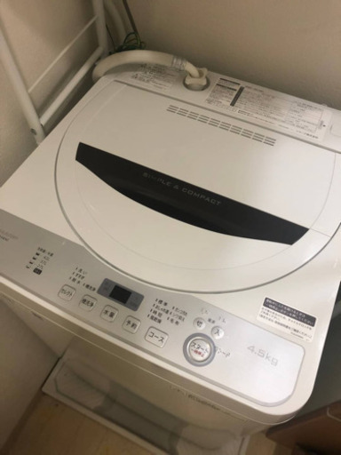 SHARP ES-GE4C-T 洗濯機 4.5kg