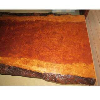 中古 一枚板 ローテーブル 座卓テーブル　 　幅１８１．８　　奥行１１５　　高さ３４（３７．７）　 （ｃｍ）