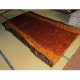 中古 一枚板 ローテーブル 座卓テーブル　 　幅１８１．８　　奥行１１５　　高さ３４（３７．７）　 （ｃｍ）