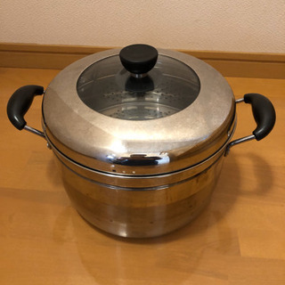 ステンレスの蒸し鍋（中古・外国製）