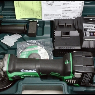 中古 日立 14.4V 6.0Ah 100mm ディスクグラインダ G14DBBVL LYPK コードレス グラインダー 6Ah (現HiKOKI)