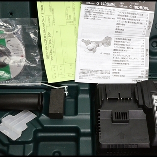 中古 日立 14.4V 6.0Ah 100mm ディスクグラインダ G14DBBVL LYPK コードレス グラインダー 6Ah (現HiKOKI)