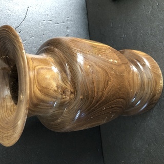木製花瓶 つぼ　壺　 高さ約28.3cm 幅14cm 天然木 