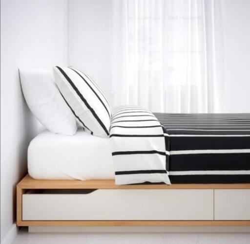 受付終了)【IKEA】MANDAL 収納付ベッドフレーム マンダール 160×202